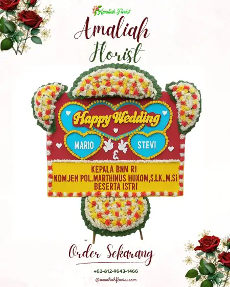 Papan Bunga Pernikahan Genting